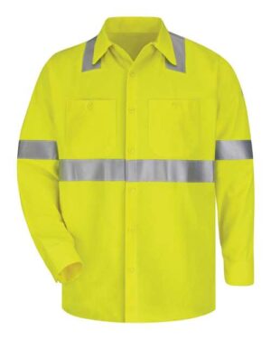 Men's Tall High Visibility Long Sleeve Work Shirt