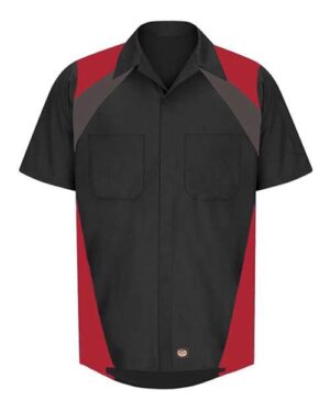 Men's Tri-Color Short Sleeve Shop Shirt