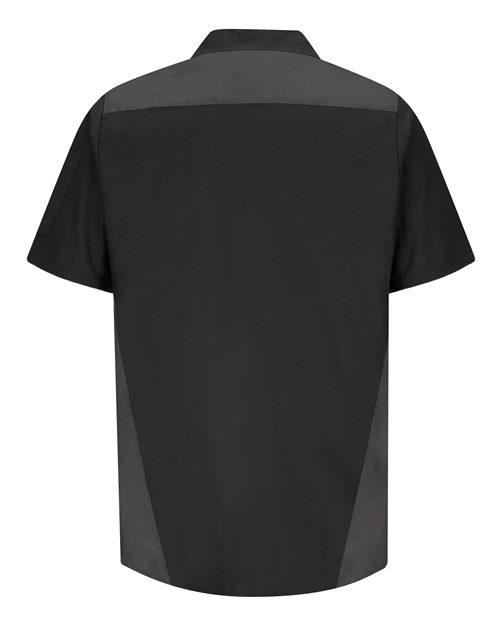 Men's Tri-Color Short Sleeve Shop Shirt - Image 4