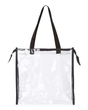Alternative view of OAD Clear Zippered Tote with Full Gusset