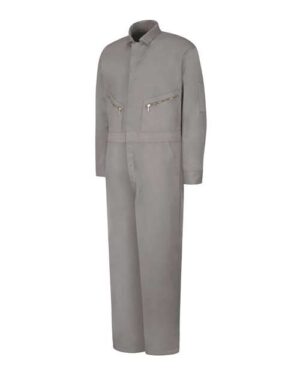 Men's Extended Sizes Zip-Front Cotton Coverall