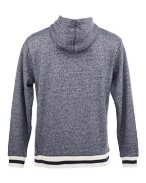 Alternative view of Unisex Peppered Fleece Lapover Hooded Sweatshirt