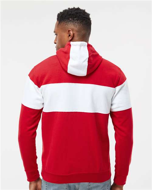 Men's Varsity Fleece Colorblocked Hooded Sweatshirt - Image 30