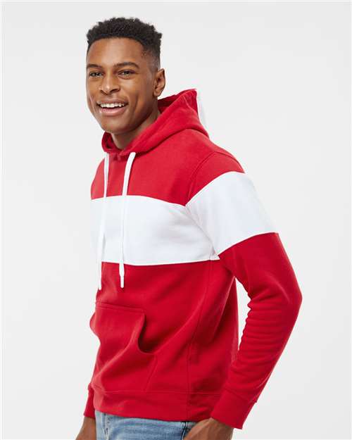 Men's Varsity Fleece Colorblocked Hooded Sweatshirt - Image 29