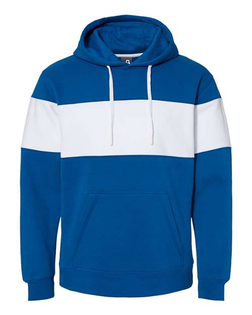 Men's Varsity Fleece Colorblocked Hooded Sweatshirt - Image 37