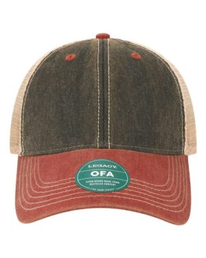 Old Favorite Trucker Cap - Black/ Cardinal/ Khaki