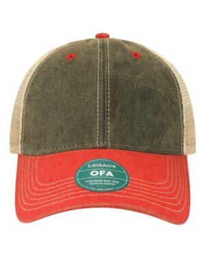 Old Favorite Trucker Cap - Black/ Scarlet Red/ Khaki