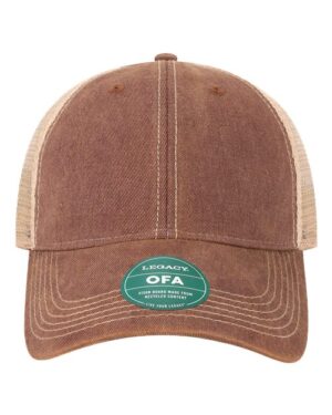 Old Favorite Trucker Cap - Burgundy/ Khaki