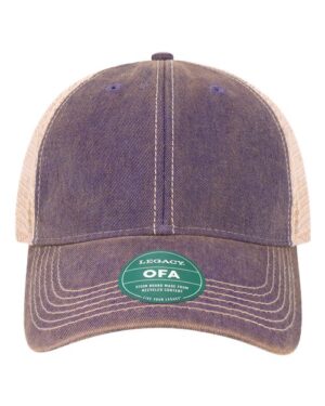 Old Favorite Trucker Cap - Purple/ Khaki