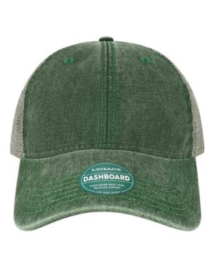 Dashboard Trucker Cap - Dark Green/ Grey