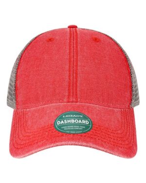 Dashboard Trucker Cap - Scarlet Red/ Grey