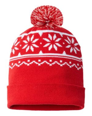 Alternative view of USA-Made Snowflake Beanie