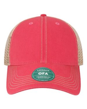 Old Favorite Trucker Cap - Dark Pink/ Khaki