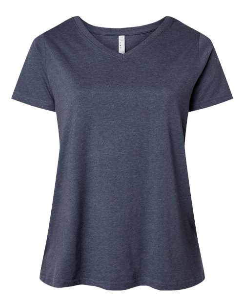 Women's Curvy Collection Fine Jersey V-Neck Tee - Image 10