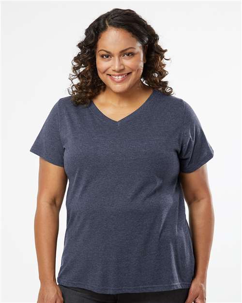 Women's Curvy Collection Fine Jersey V-Neck Tee - Image 13