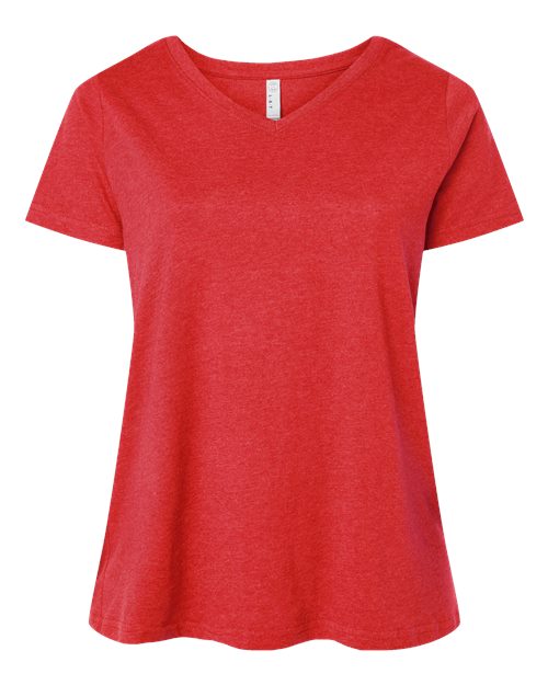 Women's Curvy Collection Fine Jersey V-Neck Tee - Image 19