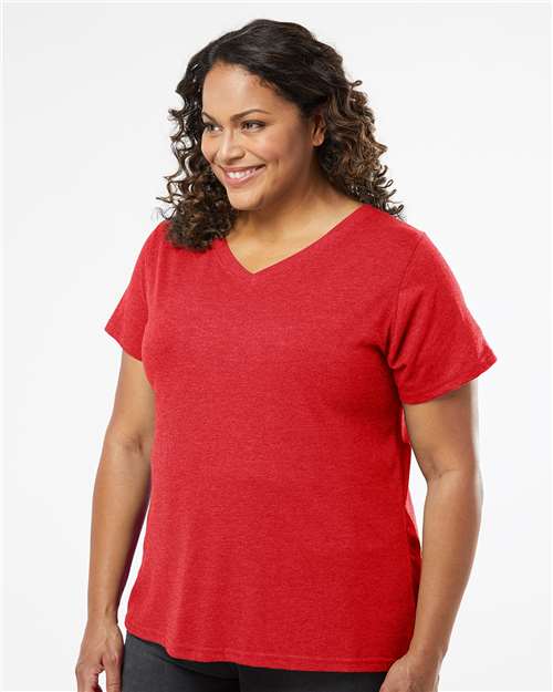 Women's Curvy Collection Fine Jersey V-Neck Tee - Image 23