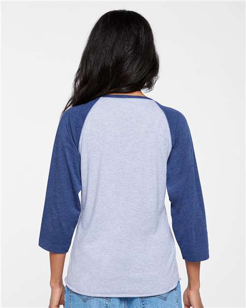 Women's Baseball Fine Jersey Three-Quarter Sleeve Tee - Image 3