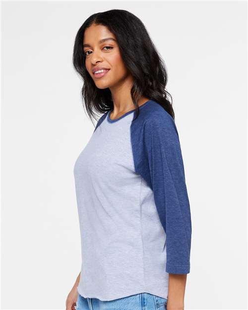 Women's Baseball Fine Jersey Three-Quarter Sleeve Tee - Image 2