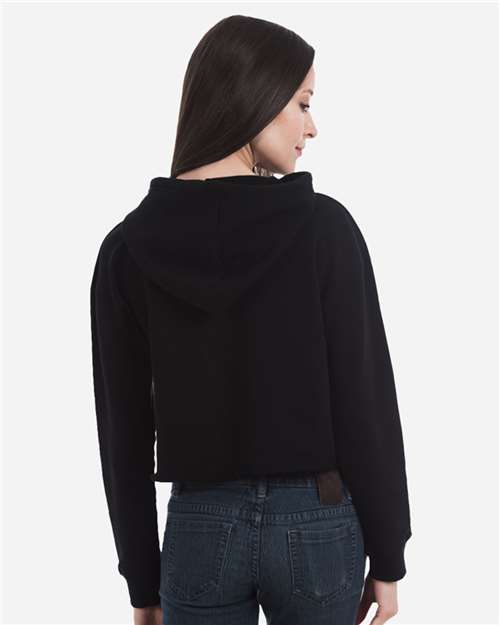 Women's Cropped Fleece Hooded Sweatshirt - Image 5