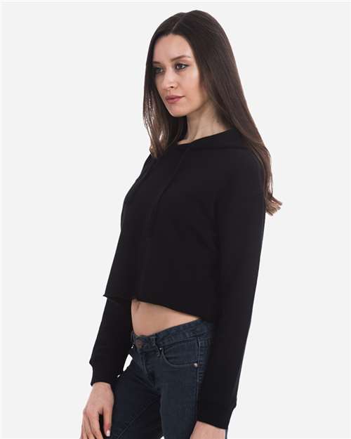 Women's Cropped Fleece Hooded Sweatshirt - Image 4