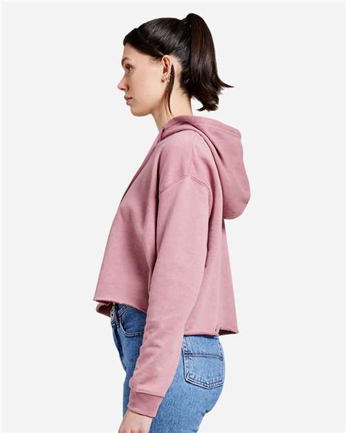 Women's Cropped Fleece Hooded Sweatshirt - Image 14