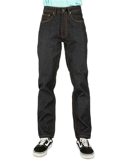 Men's Raw Denim Straight-Leg Jean Pants - Image 4