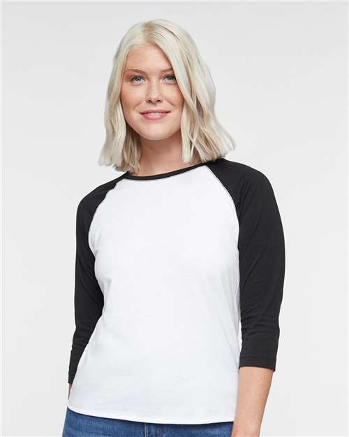 Women's Baseball Fine Jersey Three-Quarter Sleeve Tee - Image 16