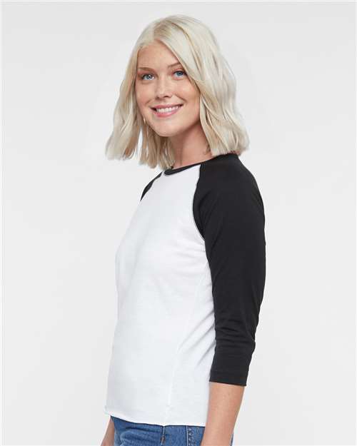 Women's Baseball Fine Jersey Three-Quarter Sleeve Tee - Image 17