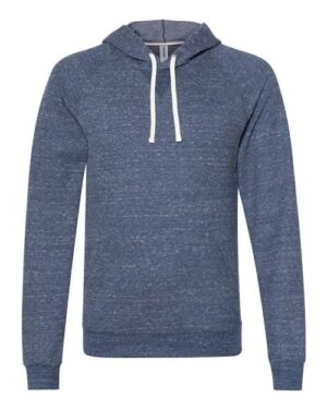 Unisex Snow Heather French Terry Raglan Hooded Sweatshirt