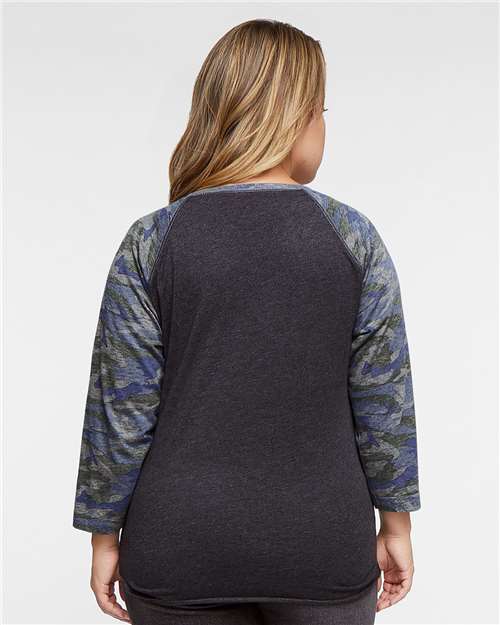 Women's Baseball Fine Jersey Three-Quarter Sleeve Tee - Image 12