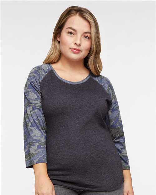 Women's Baseball Fine Jersey Three-Quarter Sleeve Tee - Image 10