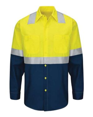 Men's Enhanced & Hi-Visibility Long Sleeve Work Shirt