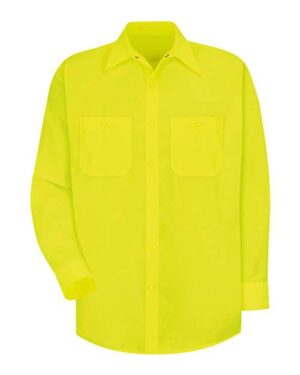 Men's Tall Enhanced Visibility Long Sleeve Work Shirt
