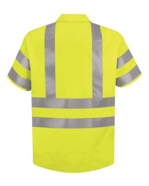Alternative view of Men's High Visibility Safety Short Sleeve Work Shirt