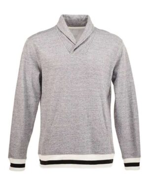 Men's Peppered Fleece Shawl Collar Sweatshirt