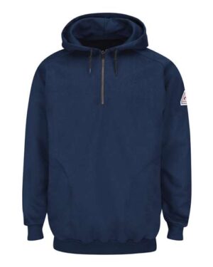 Men's Tall Flame Resistant Quarter-Zip Hooded Sweatshirt