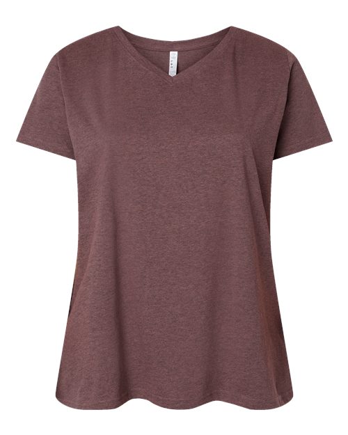 Women's Curvy Collection Fine Jersey V-Neck Tee - Image 4