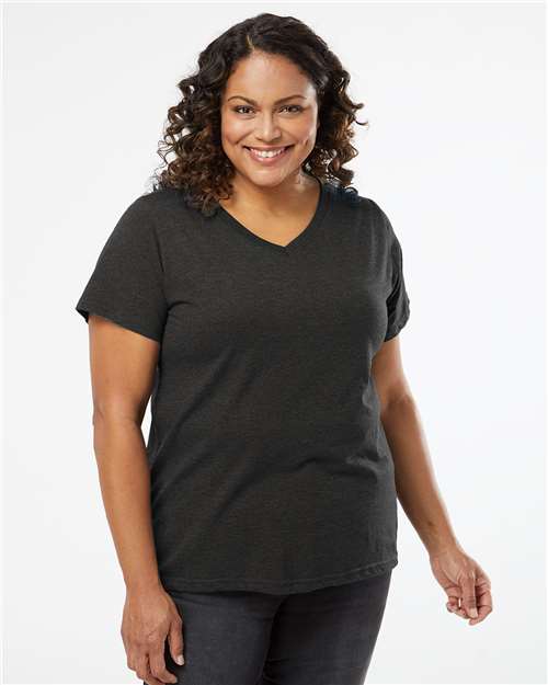 Women's Curvy Collection Fine Jersey V-Neck Tee - Image 28