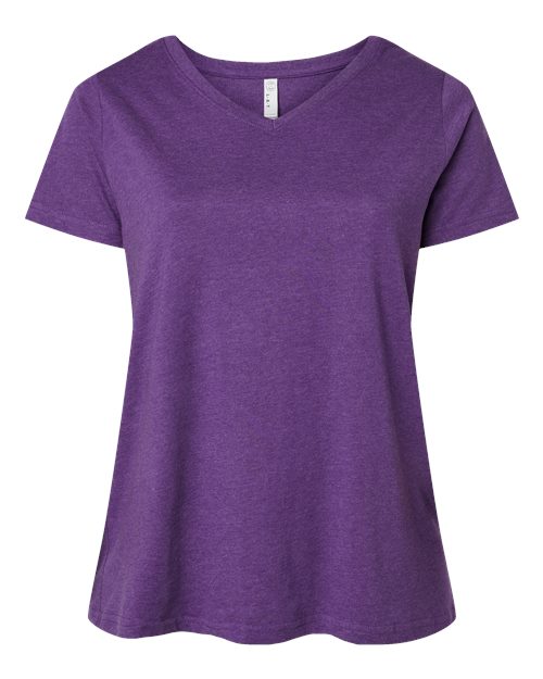 Women's Curvy Collection Fine Jersey V-Neck Tee - Image 16