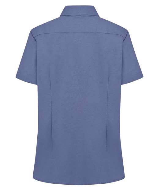 Women's Short Sleeve Stretch Oxford Shirt - Image 4