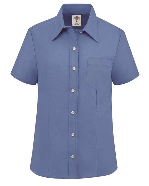 Women's Short Sleeve Stretch Oxford Shirt - Image 2