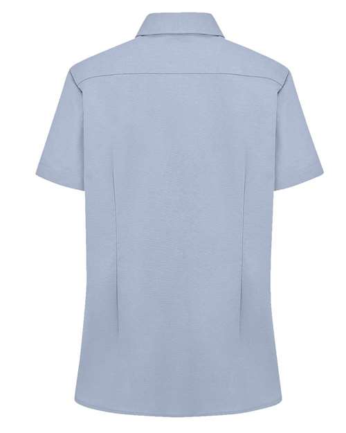 Women's Short Sleeve Stretch Oxford Shirt - Image 7