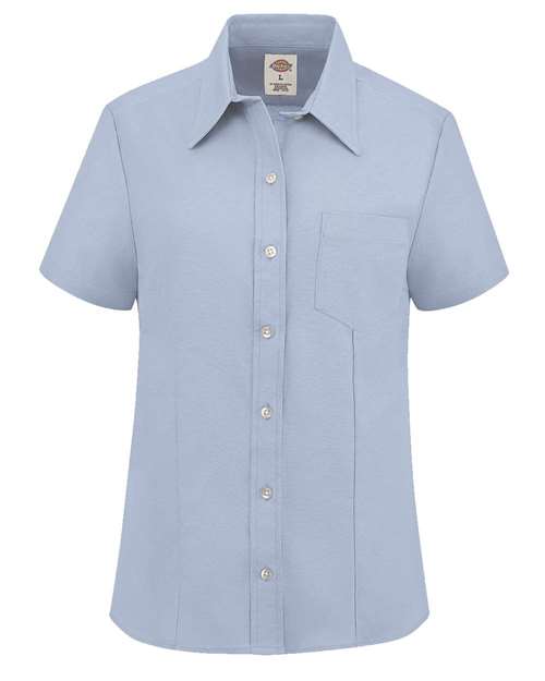 Women's Short Sleeve Stretch Oxford Shirt - Image 5