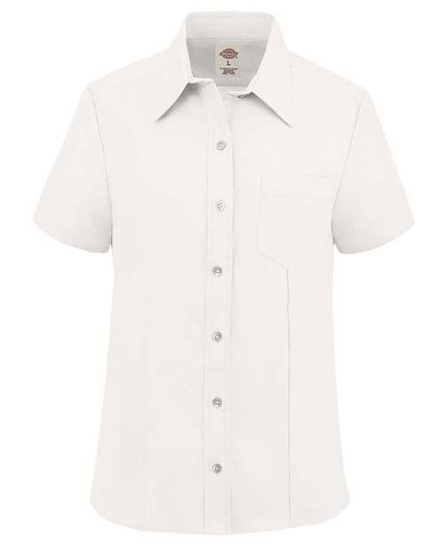 Women's Short Sleeve Stretch Oxford Shirt - Image 8