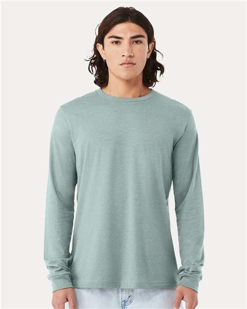 Heather CVC Long Sleeve Tee - Image 54