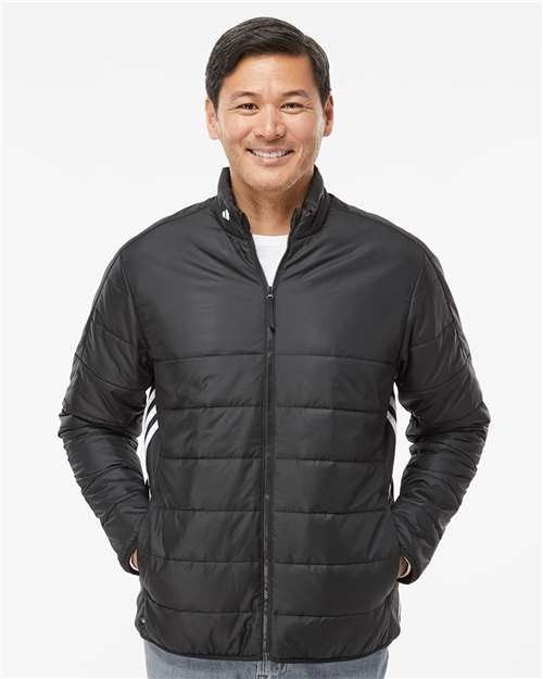 Men's 3-Stripes Puffer Full-Zip Jacket - Image 4