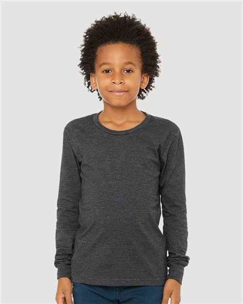 Youth Heather CVC Long Sleeve Tee - Image 14