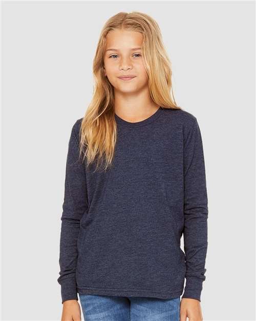 Youth Heather CVC Long Sleeve Tee - Image 26