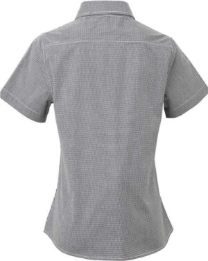 Alternative view of Women's Microcheck Gingham Short Sleeve Cotton Dress Shirt